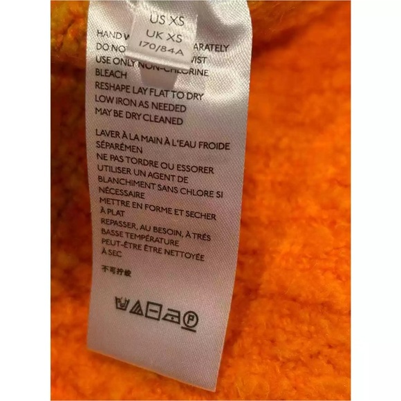 Anthropologie Alpaca Simone Striped Sweater Soft Top V-Neck Ombre Sunset Fur XS - Picture 8 of 10